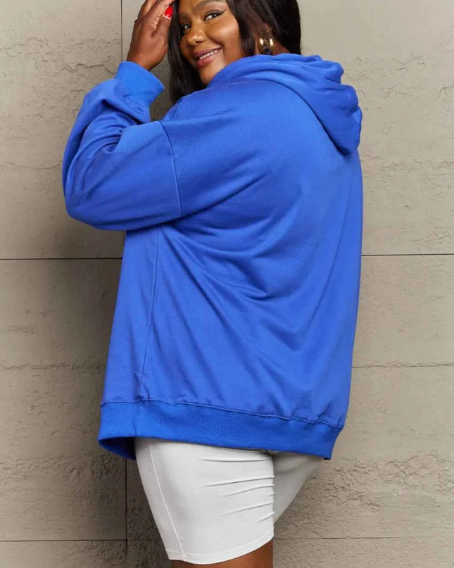 Full Size Drawstring Long Sleeve Hoodie