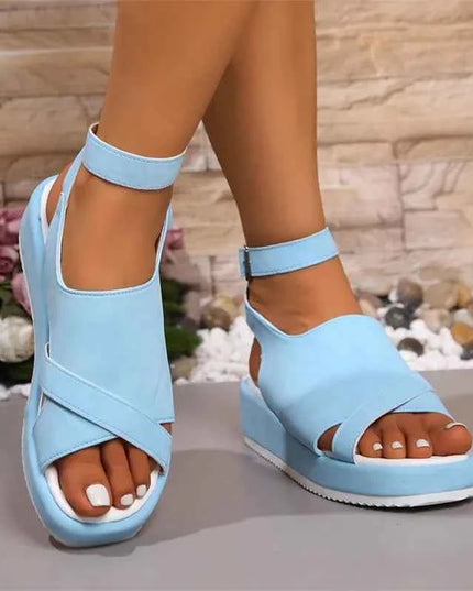 Cutout Platform Sandals