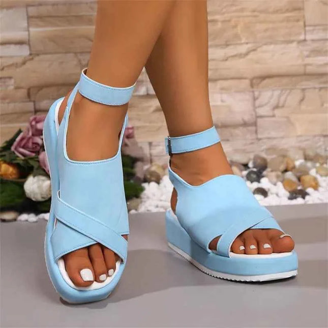 Cutout Platform Sandals