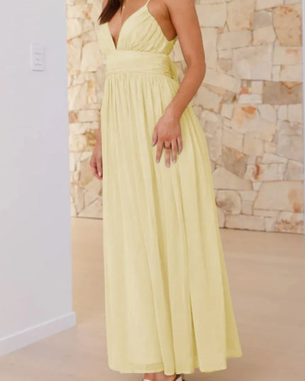 Ruched V-Neck Cami Dress