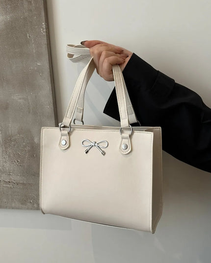 Bow PU Leather Shoulder Bag 