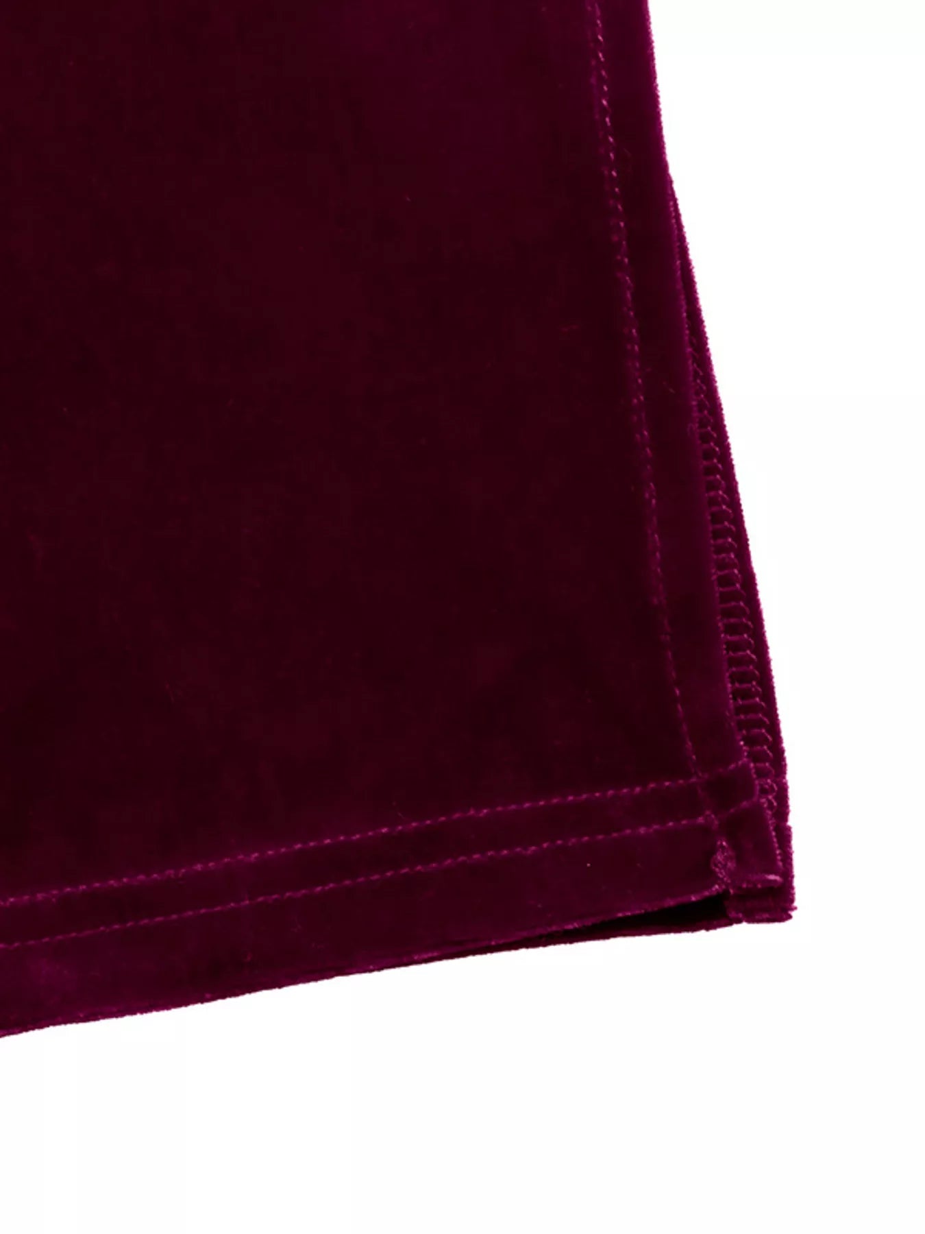 Velvet Slit Round Neck Long Sleeve Dress with Side Tie Detail