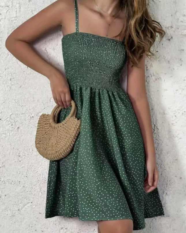 Full Size Smocked Square Neck Cami Dress Plus Size 