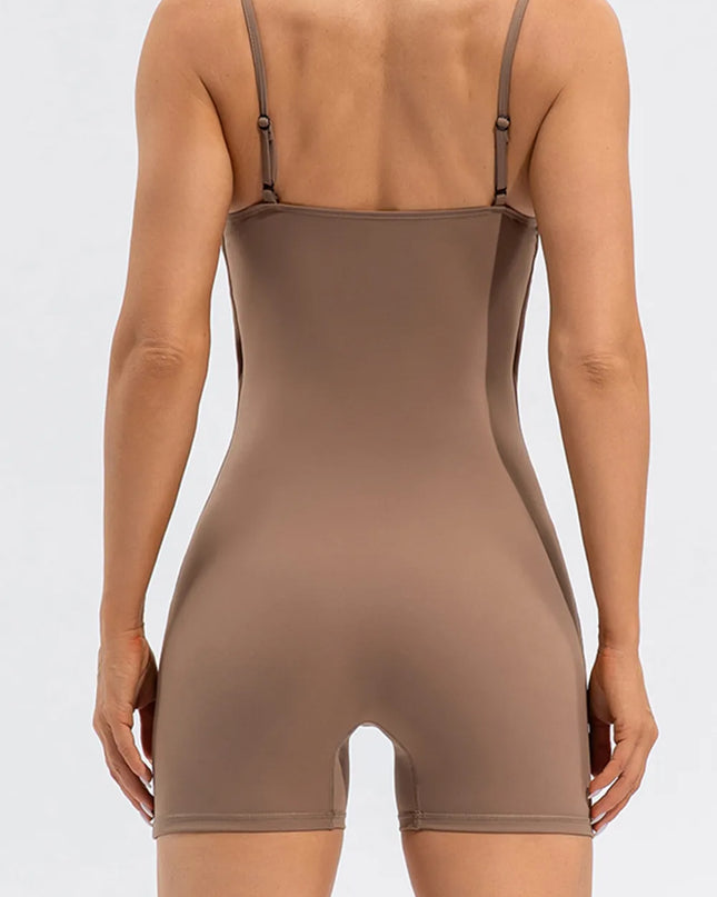 Spaghetti Strap Round Neck Romper 