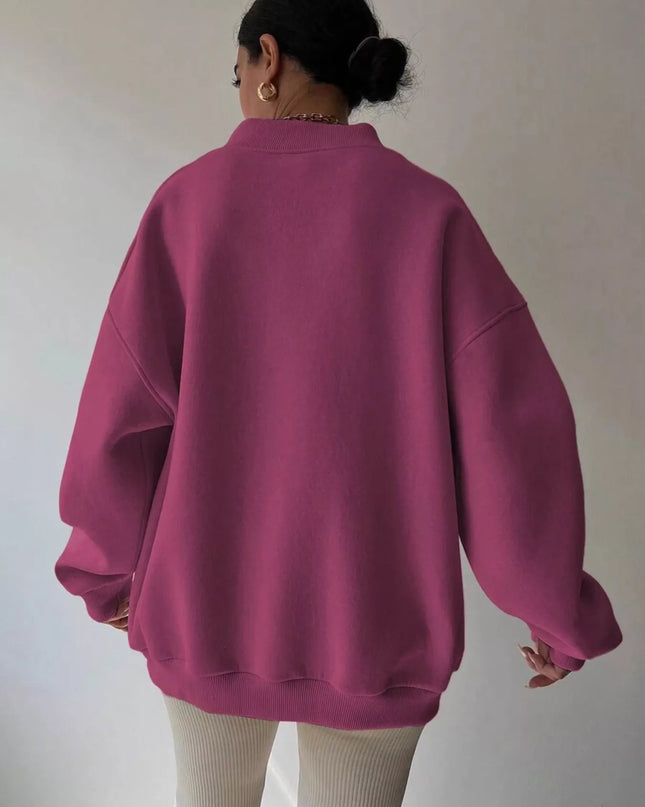 Dropped Shoulder Long Sleeve Oversized Sweatshirt