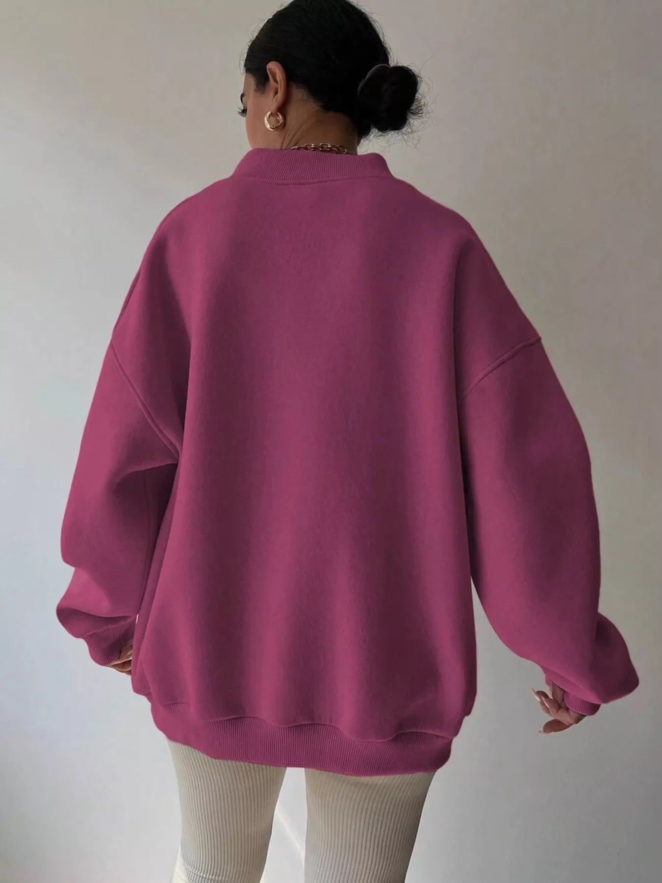 Dropped Shoulder Long Sleeve Oversized Sweatshirt