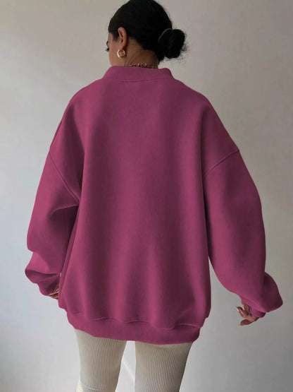 Dropped Shoulder Long Sleeve Oversized Sweatshirt