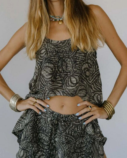 Printed Scoop Neck Tank 