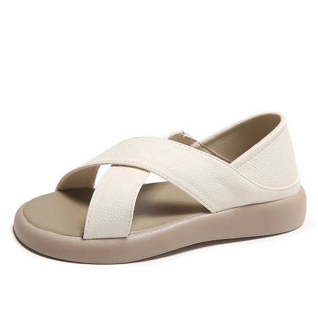Crossover Platform Comfort Sandals