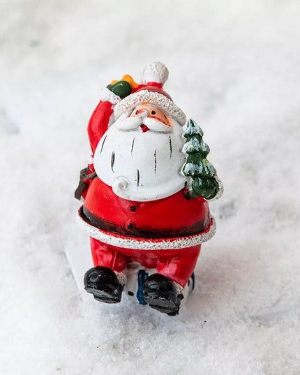 Christmas Santa Claus Miniature Figurine Ornament Style F One Size