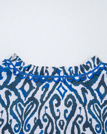 Paisley Print Long Sleeve Blouse