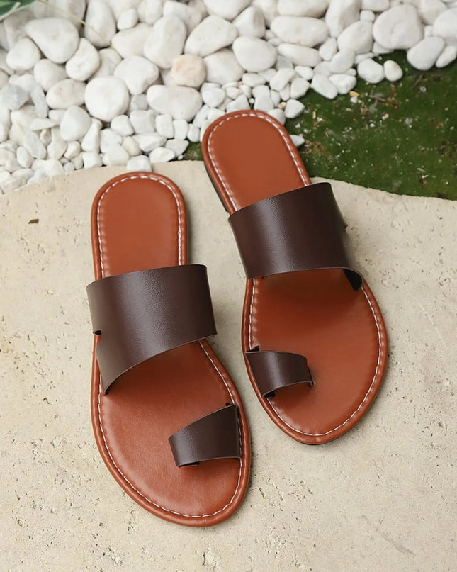 Toe Loop Flat Sandals