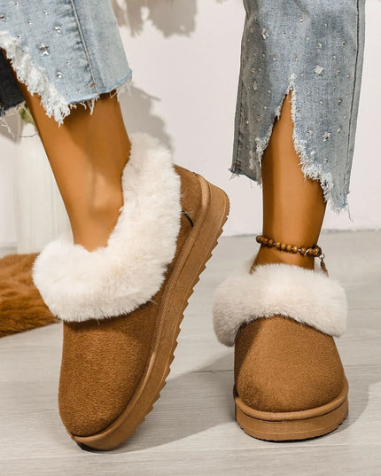 Cozy Winter Fur-Lined Ankle Boots