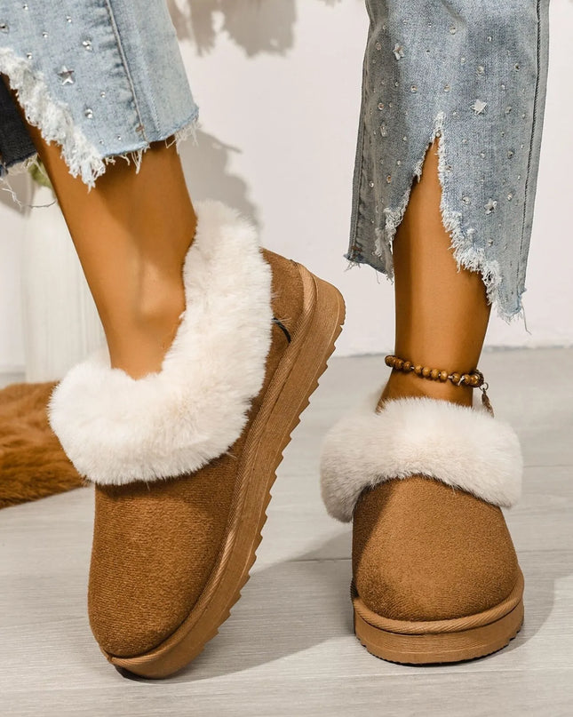 Cozy Winter Fur-Lined Ankle Boots