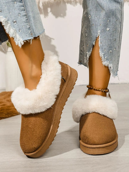 Cozy Winter Fur-Lined Ankle Boots