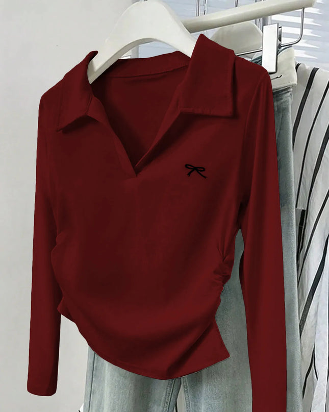 Johnny Collar Long Sleeve T-Shirt