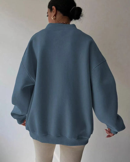 Dropped Shoulder Long Sleeve Oversized Sweatshirt