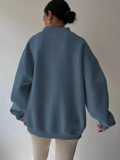 Dropped Shoulder Long Sleeve Oversized Sweatshirt