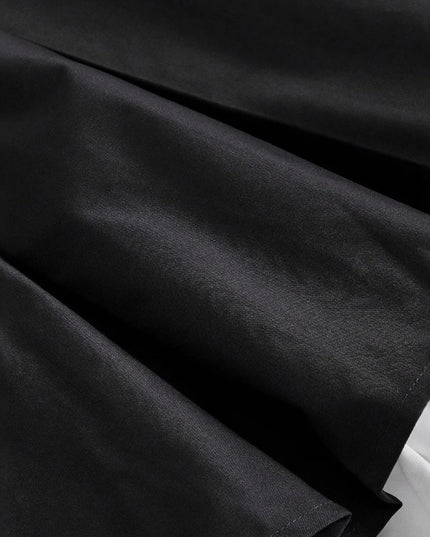 Contrast Pleated Mini Skirt