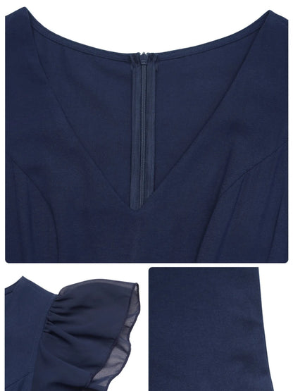 V-Neck Wide Leg Jumpsuit 