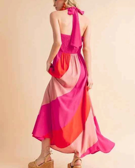 Aemi+Co Color Block Sleeveless Maxi Dress
