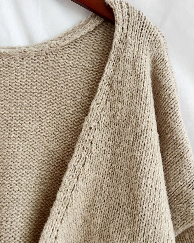 Tied Drop Shoulder Cardigan