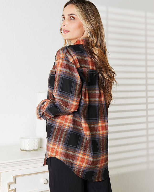 Mandy Plaid Dropped Shoulder Shirt