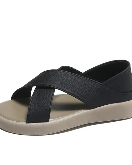 Crossover Platform Comfort Sandals