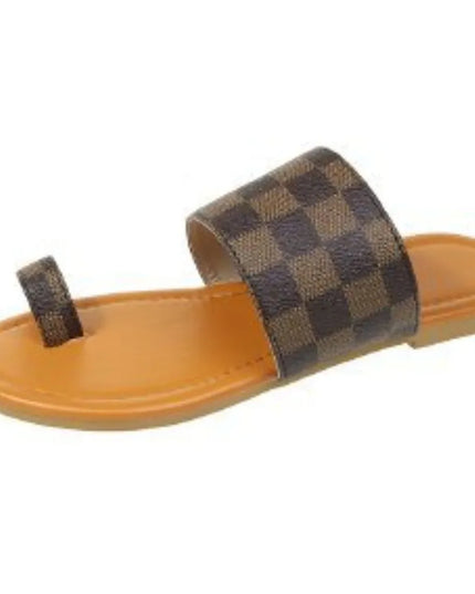 Toe Loop Flats Sandals