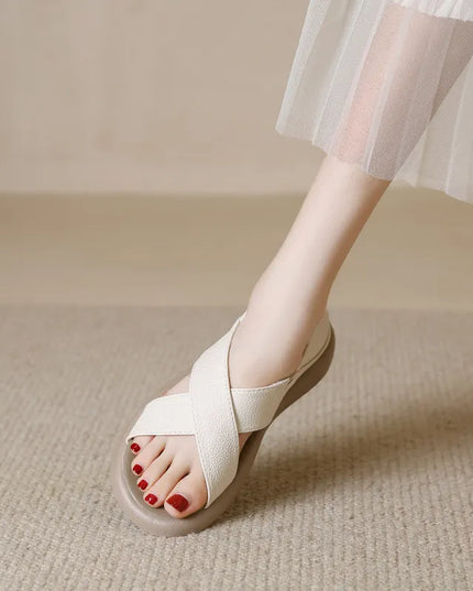 Crossover Platform Comfort Sandals