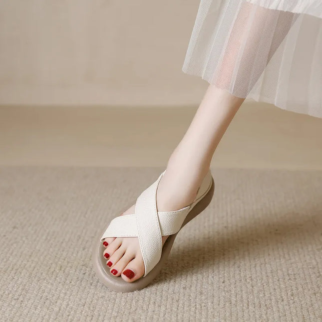 Crossover Platform Comfort Sandals
