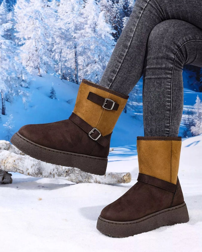 Round Toe Platform Boots