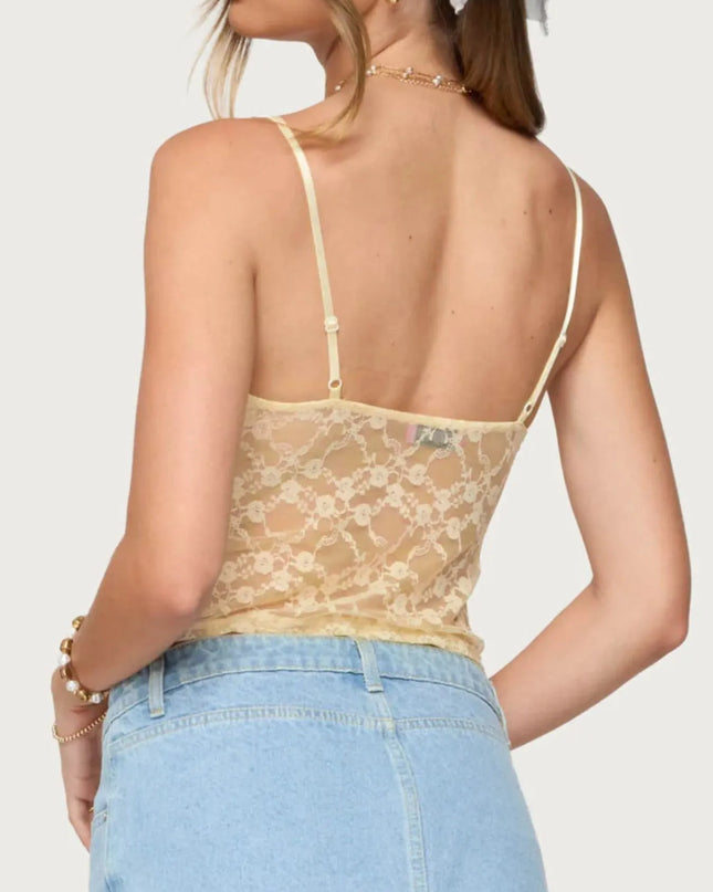 Adjustable Strap Lace Cami