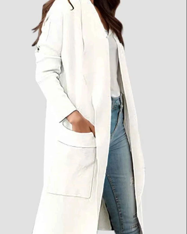 Open Front Dropped Shoulder Outerwear