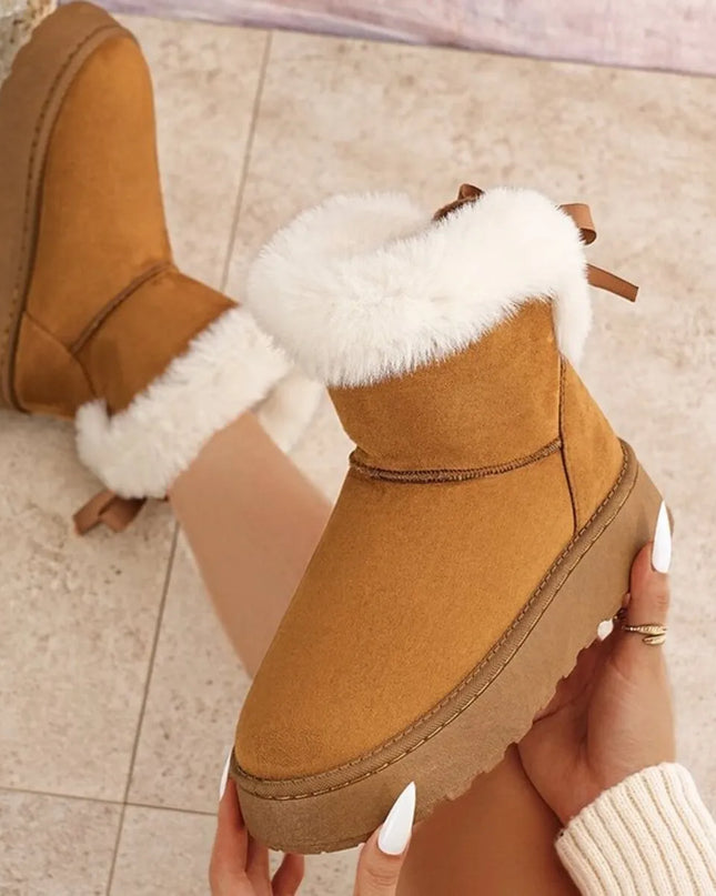 Round Toe Platform Boots