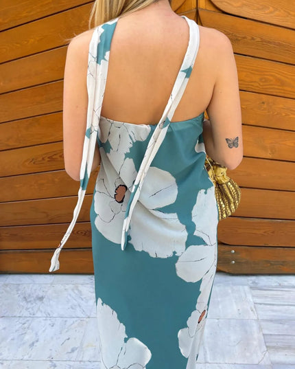 Printed Tube Maxi Dress