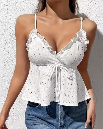 Eyelet Ruffle Cami