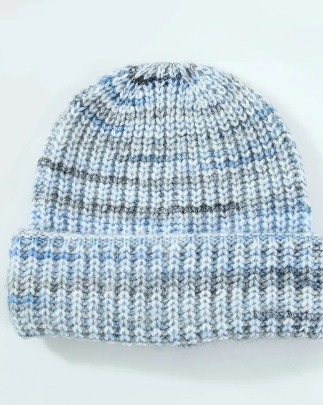 Thermal Contrast Knit Hat Pastel Blue One Size