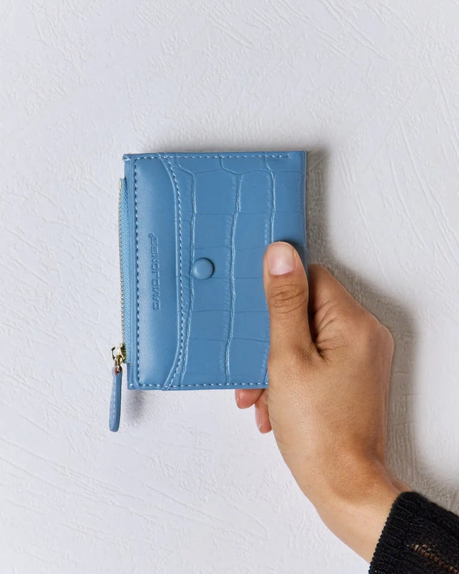 David Jones Texture PU Leather Mini Wallet BLUE One Size