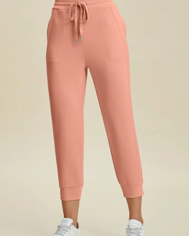 Basic Bae Full Size Air Scuba Drawstring High Waist Cropped Pants