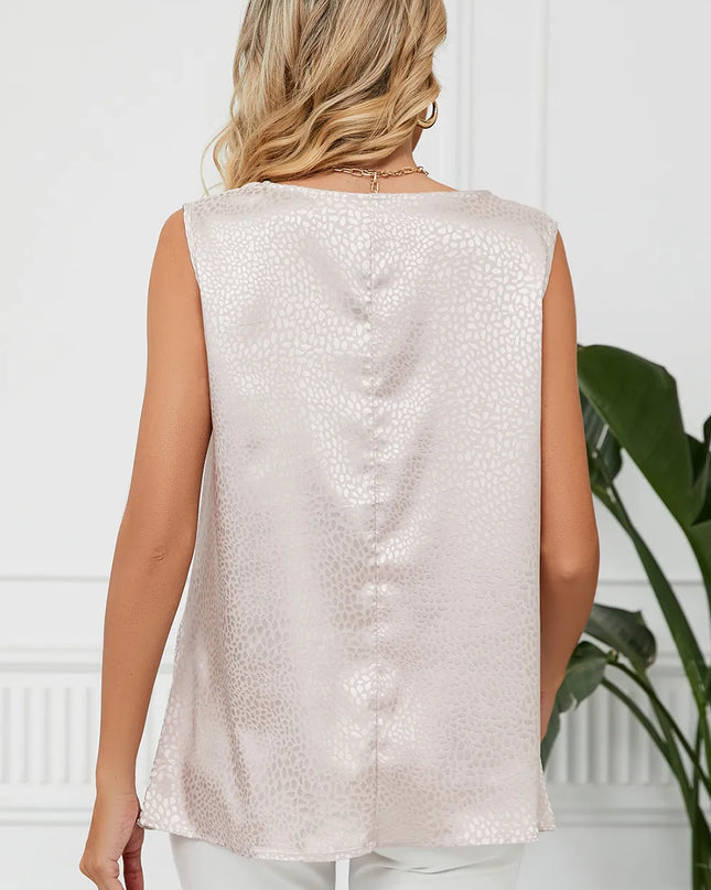 Ruched Cowl Neck Tank