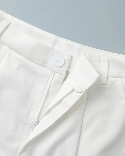 V-Neck Vest and Pants Two-Piece Blazer Set