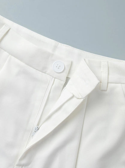 V-Neck Vest and Pants Two-Piece Blazer Set