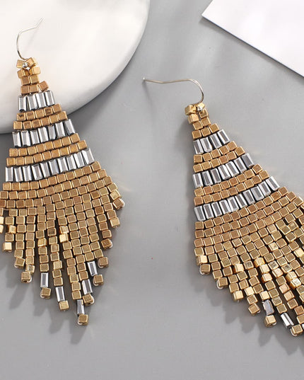 Beaded Dangle Earrings 