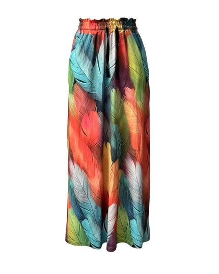 Printed Maxi Skirt with Pockets 