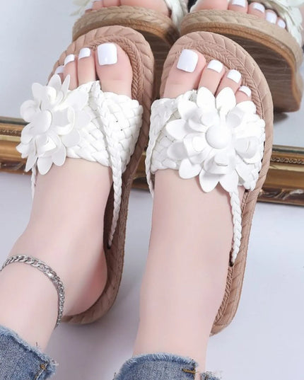 Floral Embellished Comfort Slide Sandals 