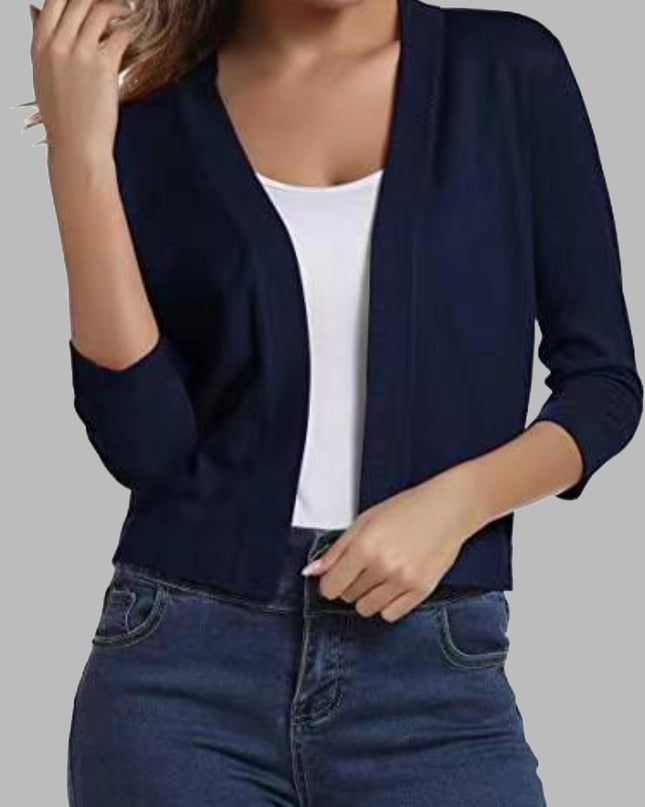 Open Front Cardigan Dark Navy