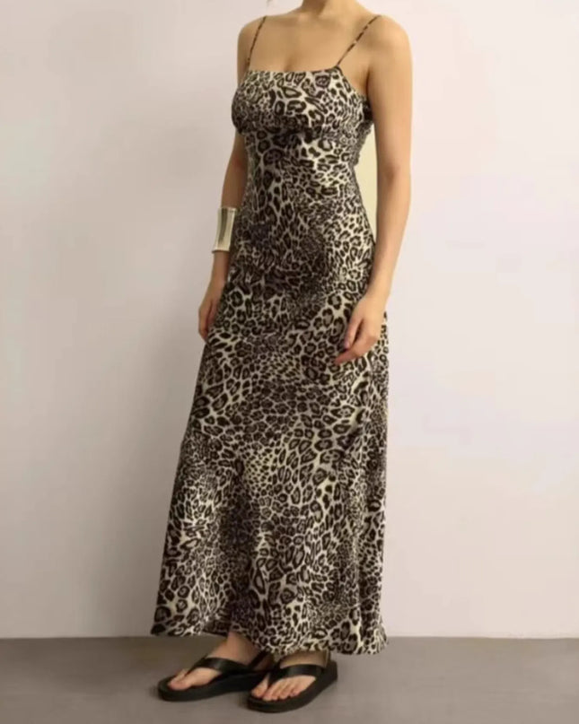 Leopard Print Cami Maxi Dress 