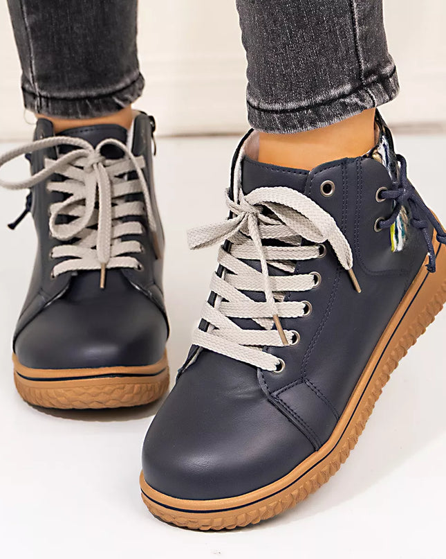 Round Toe Platform Boots