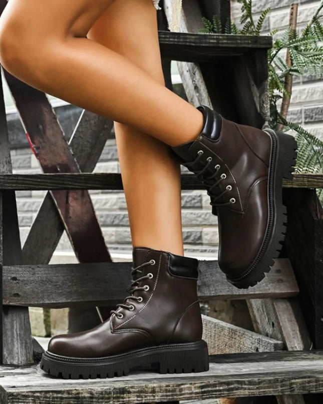 Lace Up Platform Boots